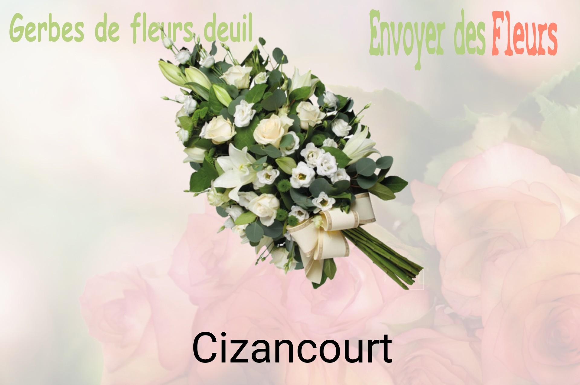 Gerbe de fleurs de deuil livrée à Cizancourt